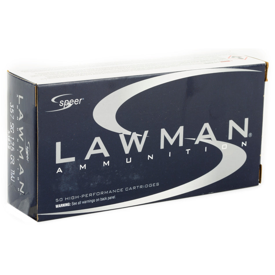Speer .357 Sig Lawman Total Metal Jacket Flat Nose 125 Grain 50/Box