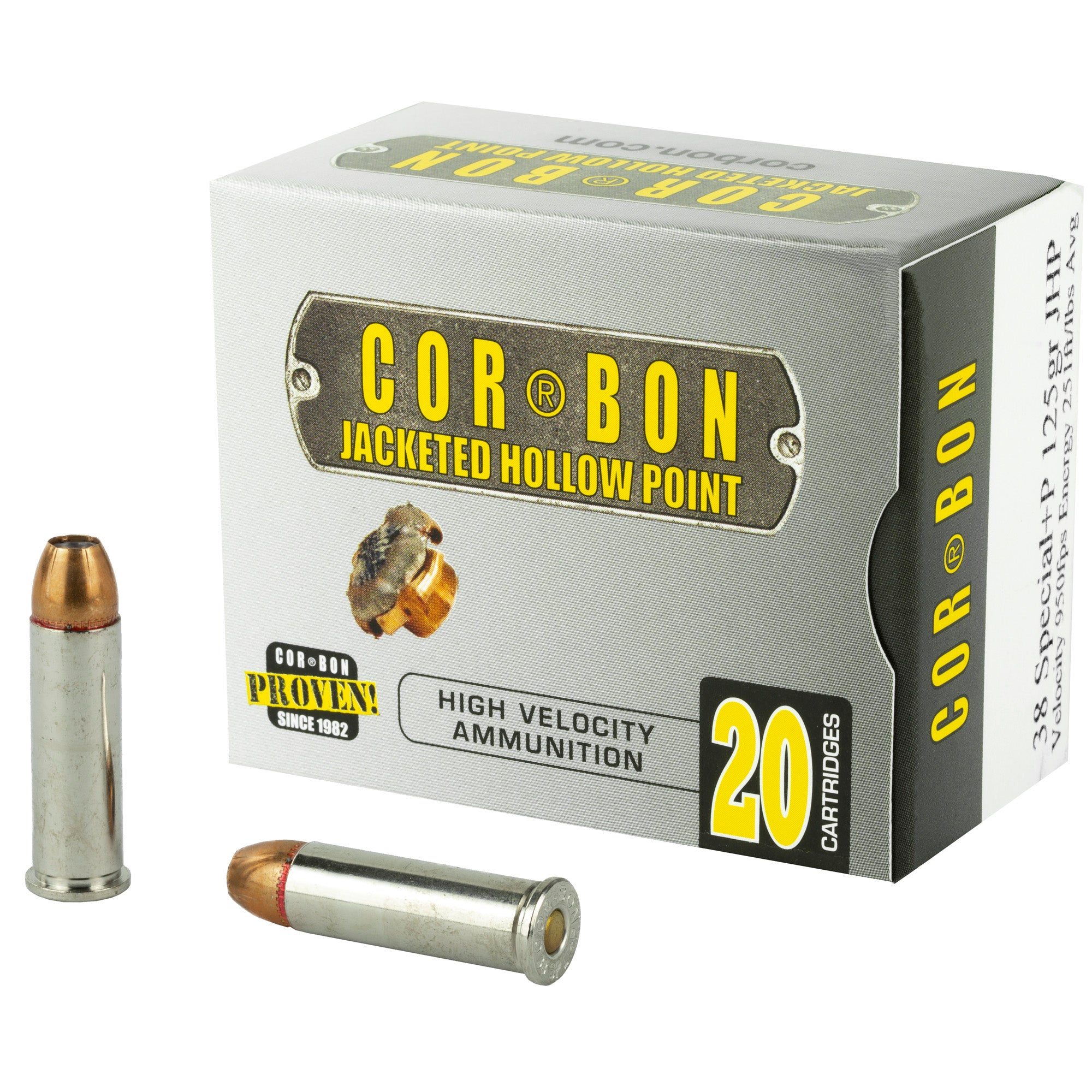 Cor-Bon .38 Special +P Jacketed Hollow Point 125 Grain 20/Box
