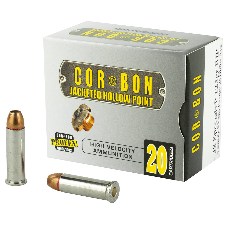 Cor-Bon .38 Special +P Jacketed Hollow Point 125 Grain 20/Box