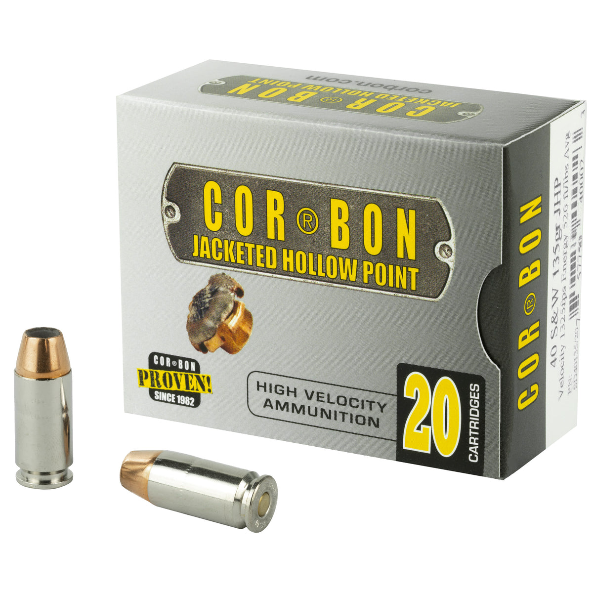 Cor-Bon .40 S&W Self Defense Jacketed Hollow Point 135 Grain 20/Box
