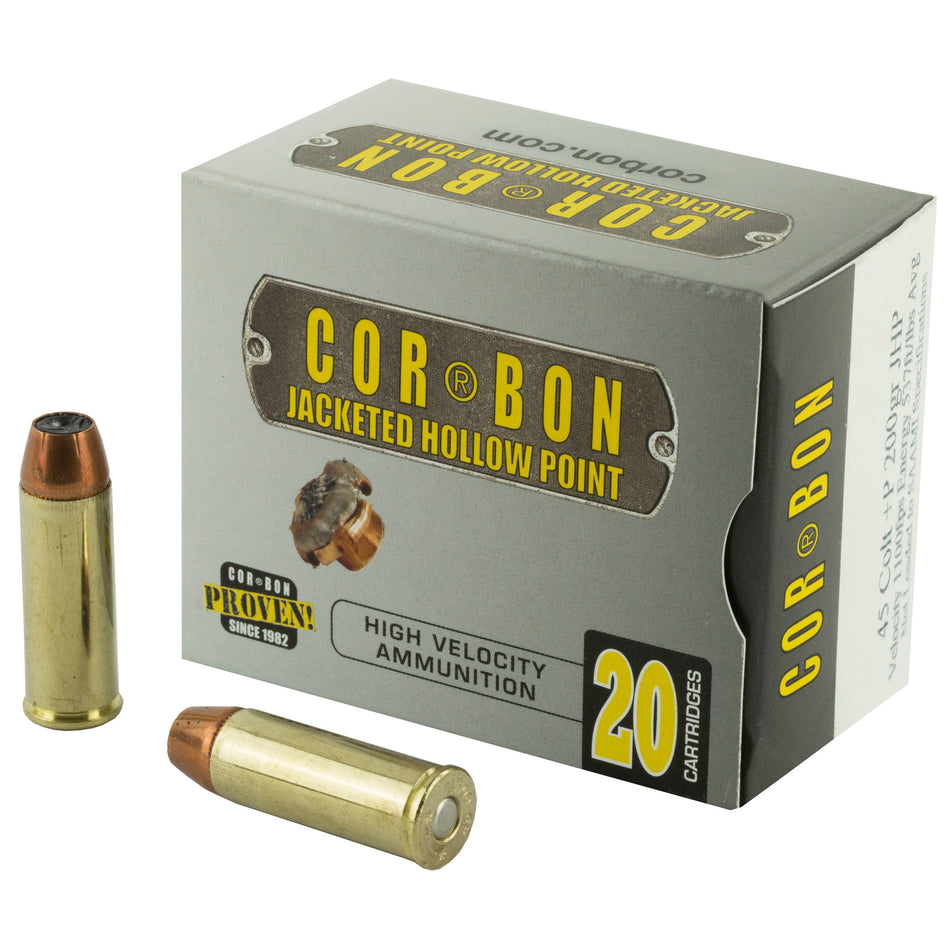 Cor-Bon .45 Long Colt Self Defense +P Jacketed Hollow Point 200 Grain 20/Box