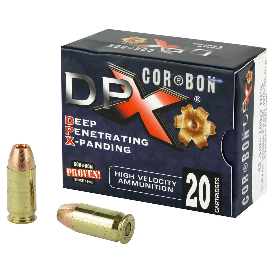 Cor-Bon .45 ACP/Auto Deep Penetrating X bullet XPB XPB 160 Grain 20/Box