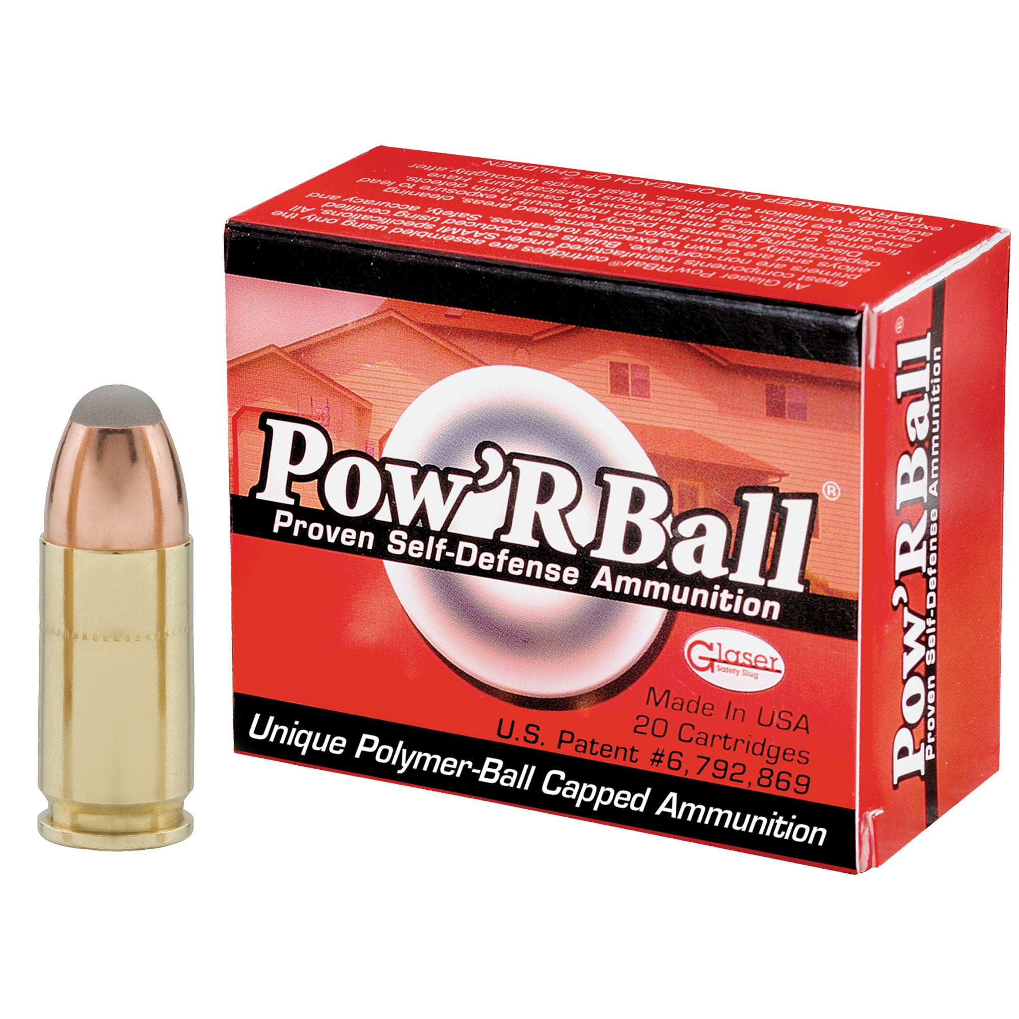 Cor-Bon 9mm Luger / Parabellum Glaser Pow'rBall +P Jacketed Hollow Point 100 Grain 20/Box