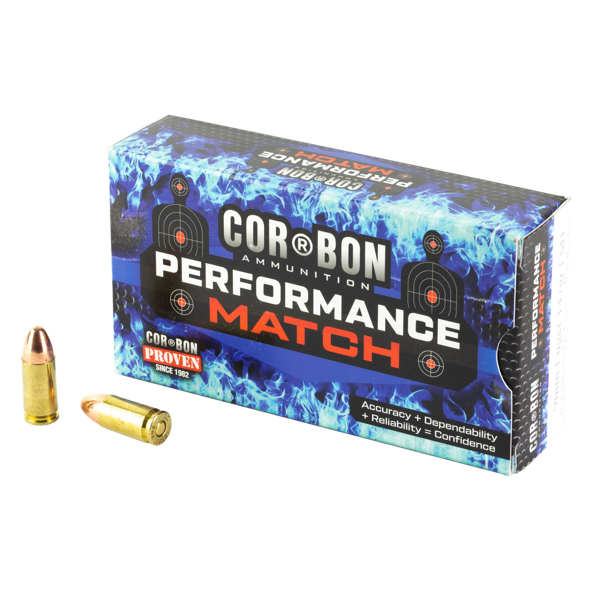 Cor-Bon 9mm Luger / Parabellum Performance Match Full Metal Jacket 147 Grain 50/Box