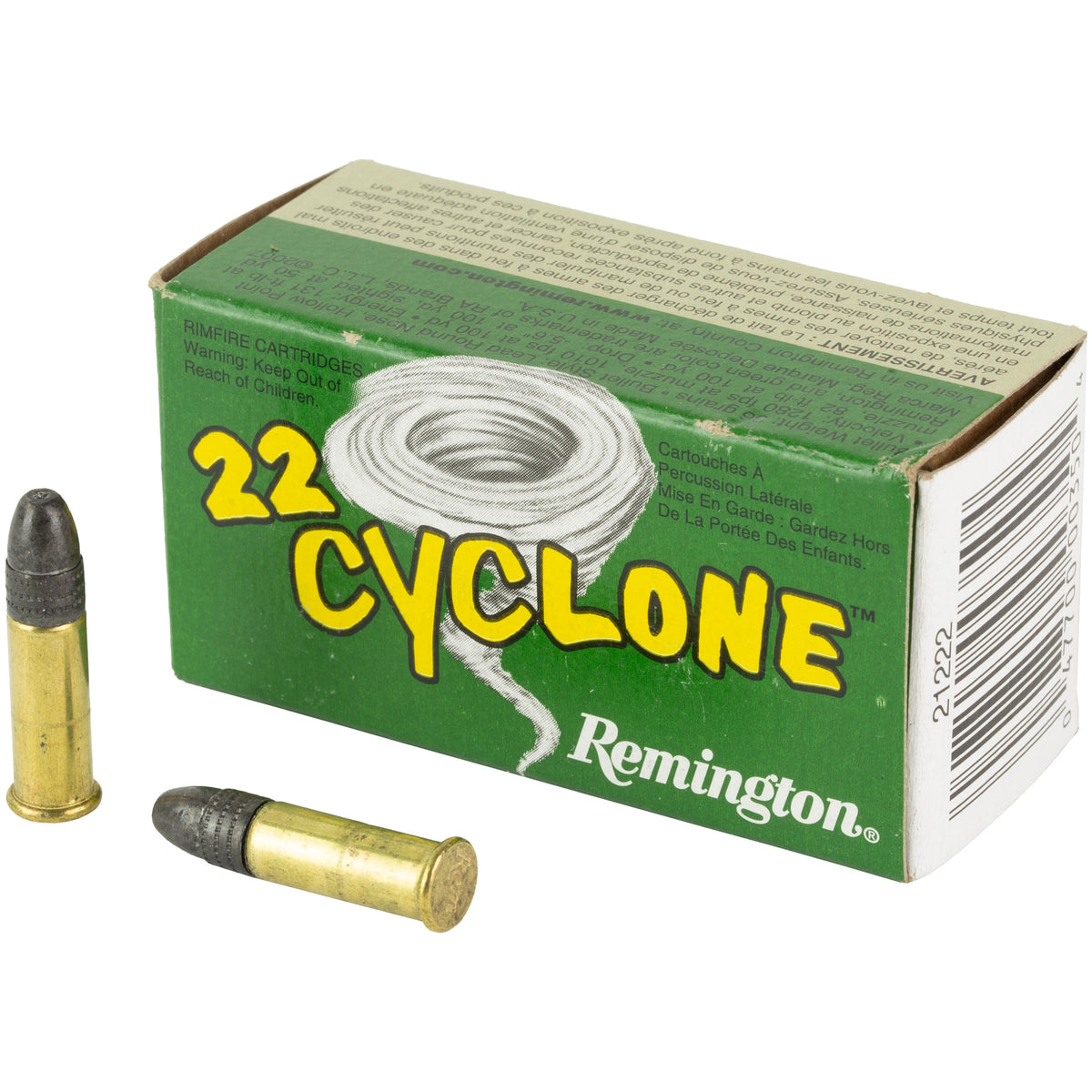 Remington .22 Long Rifle 22 Cyclone Hollow Point 36 Grain 50/Box