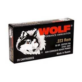 Wolf .223 Remington PolyFormance Full Metal Jacket 55 Grain 500/Box