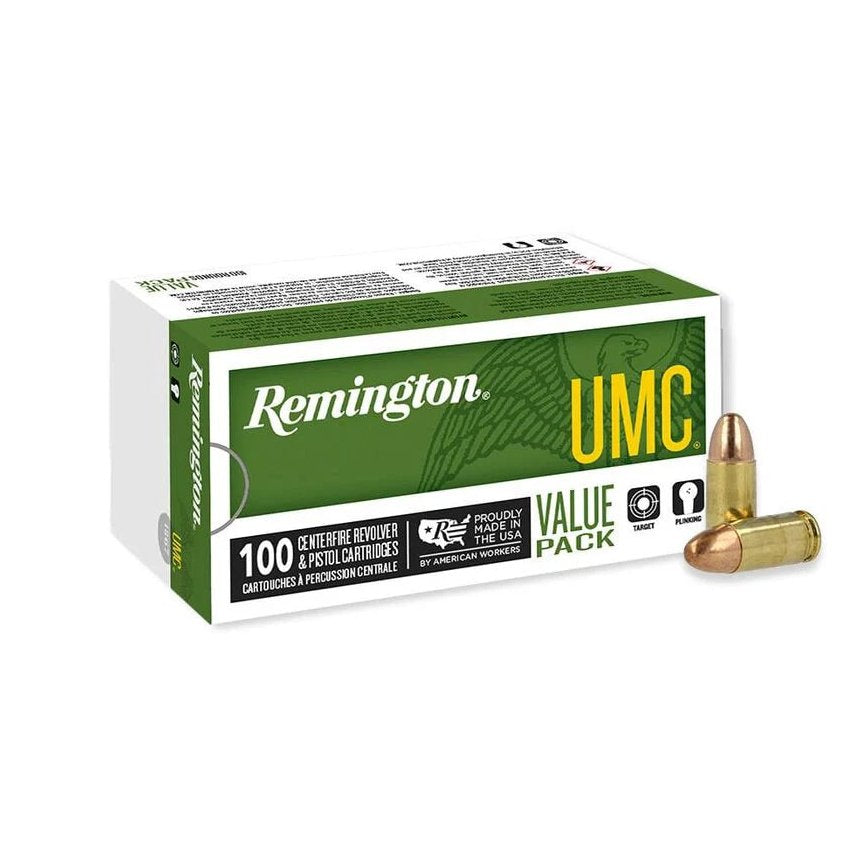 Remington 9mm Luger / Parabellum UMC Value Pack Full Metal Jacket 115 Grain 100/Box