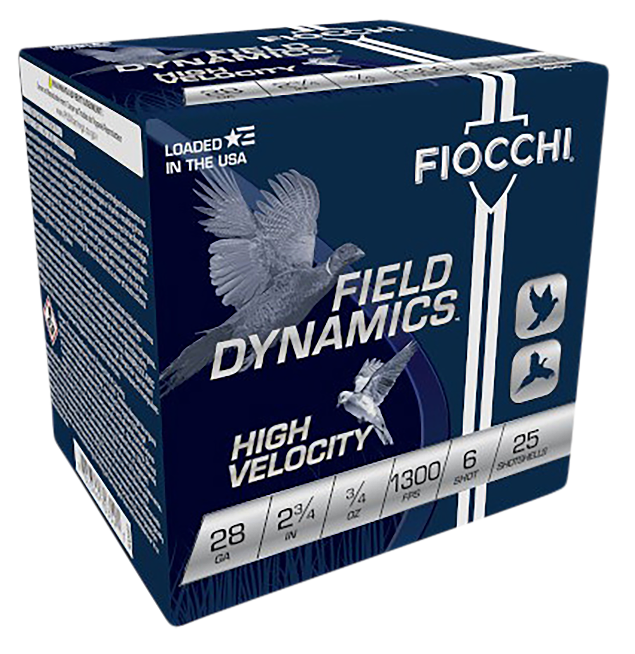 Fiocchi 28 Gauge Field Dynamics High Velocity Upland Game Load #6 3/4 oz 2.75 in 25/Box