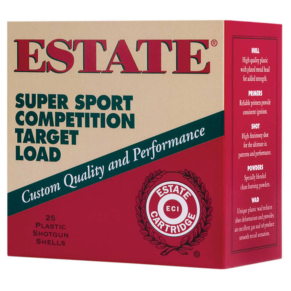Estate Super Sport Competition Target Load 12 Gauge (12 ga.) 2.75 in. 3 Dr. 1 1/8 oz. 8 Shot 1200 fps