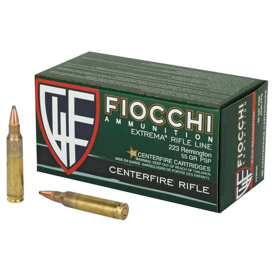 Fiocchi .223 Remington Field Dynamics Pointed Soft Point 55 Grain 50/Box