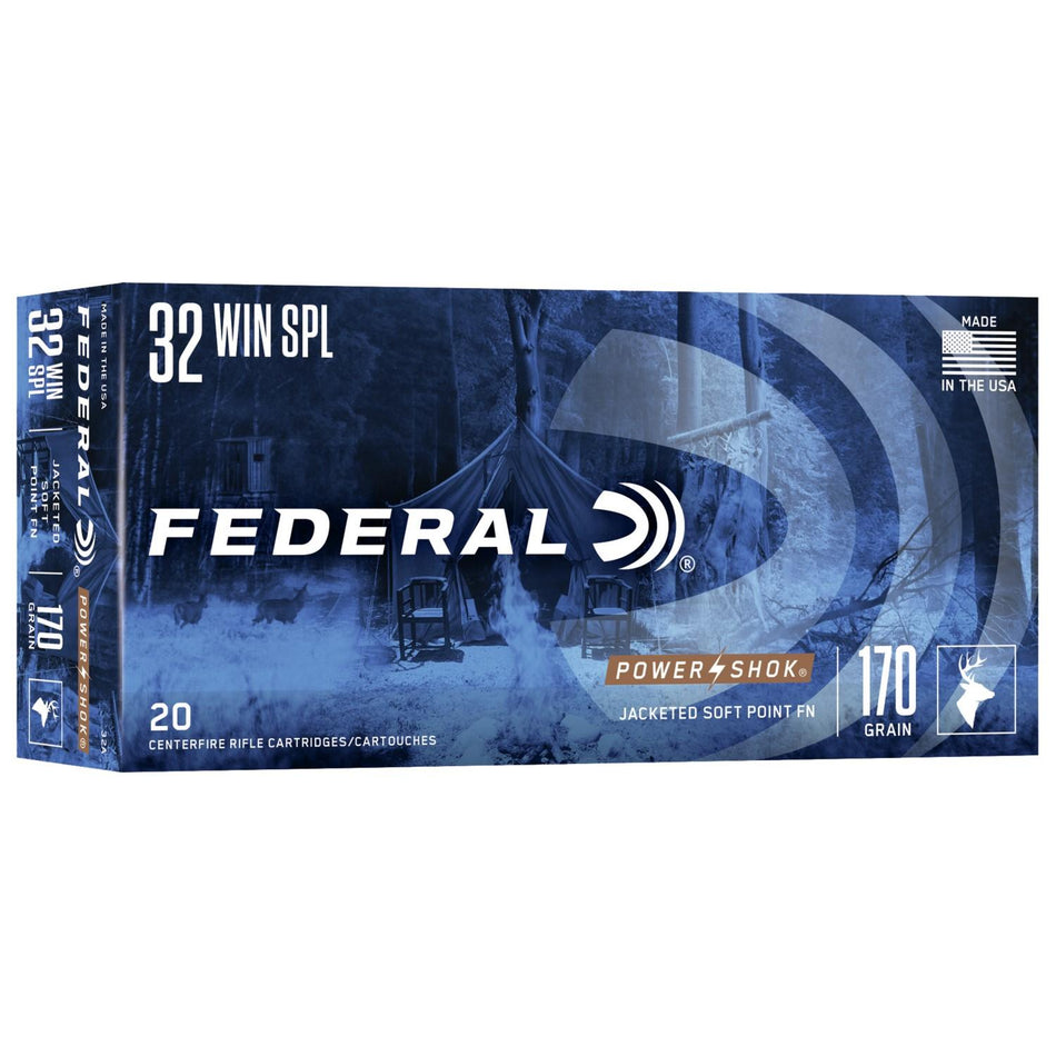 Federal .32 Winchester Special PowerShok Soft Point 170 Grain 20/Box