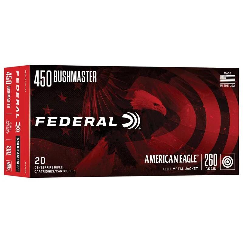 Federal .450 Bushmaster AMERICAN EAGLE Full Metal Jacket 260 Grain 20/Box