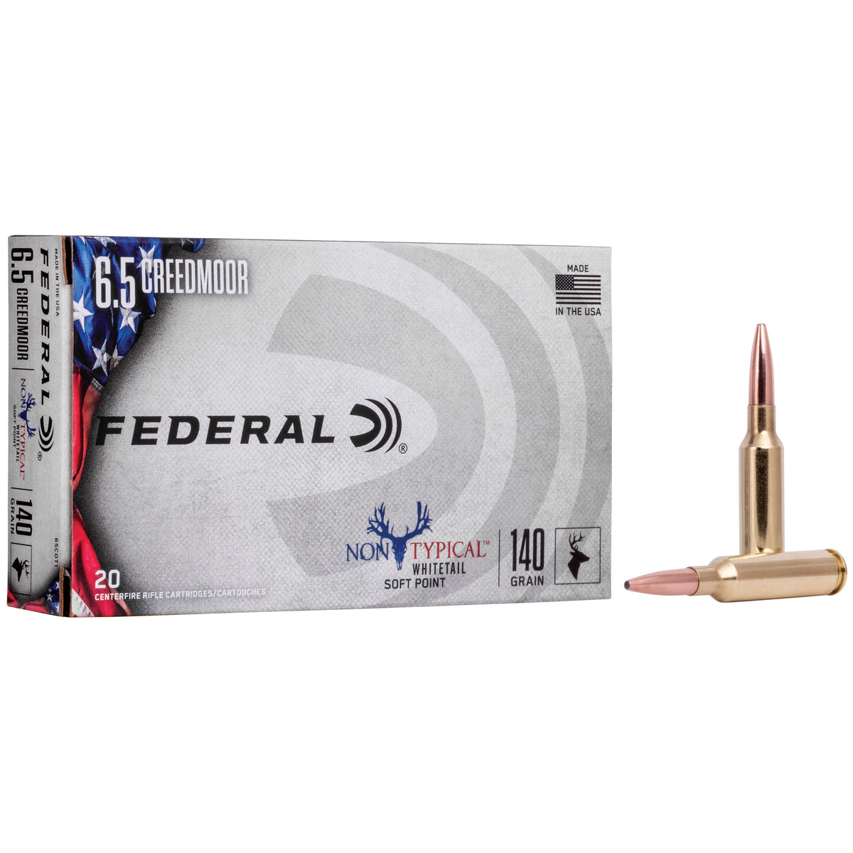 Federal 6.5mm Creedmoor Non-Typical Whitetail Soft Point 140 Grain 20/Box