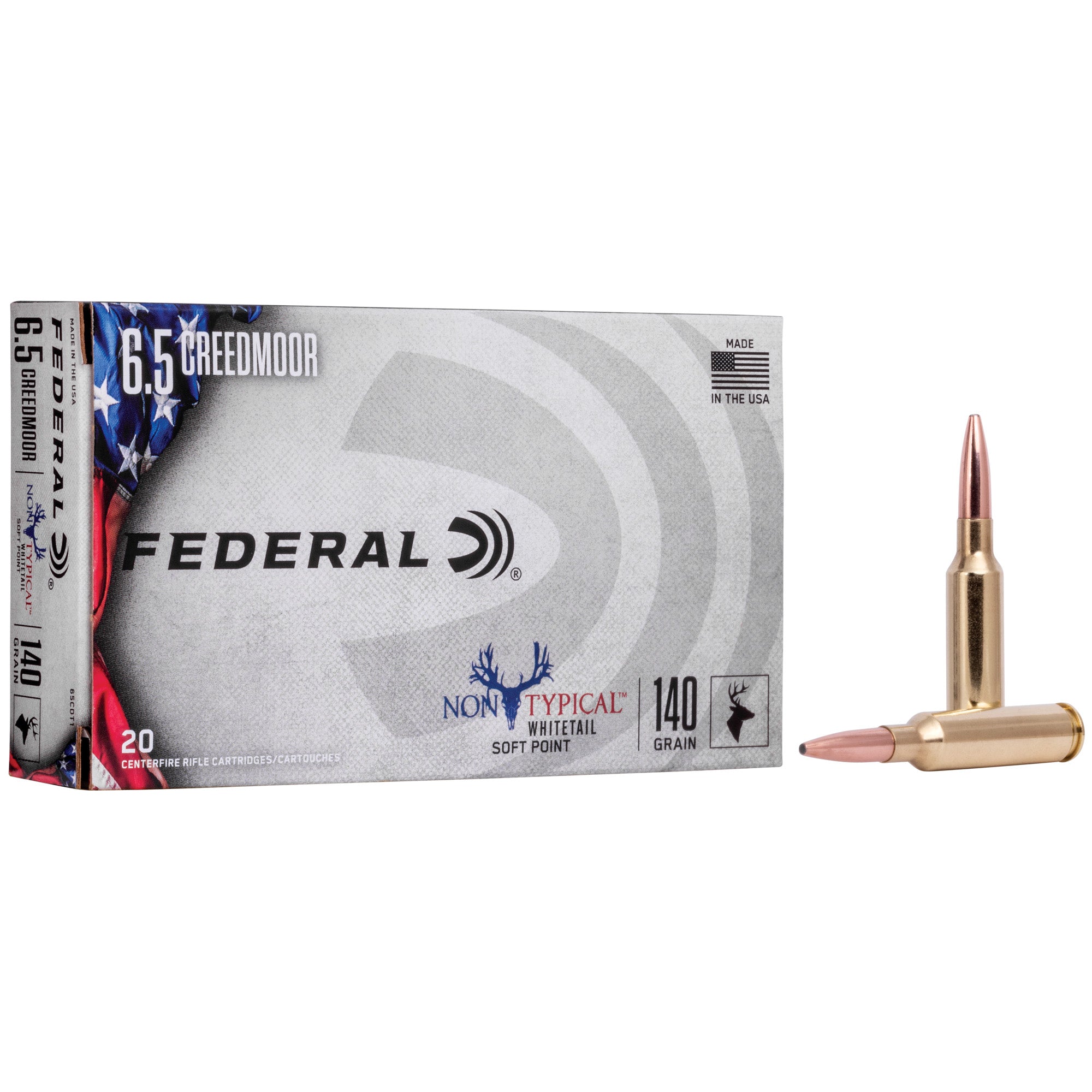 Federal 6.5mm Creedmoor Non-Typical Whitetail Soft Point 140 Grain 20/Box