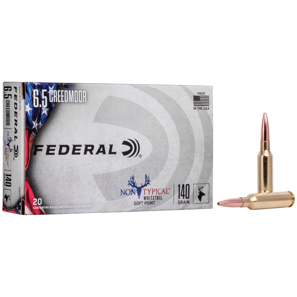 Federal 6.5mm Creedmoor Non-Typical Whitetail Soft Point 140 Grain 20/Box