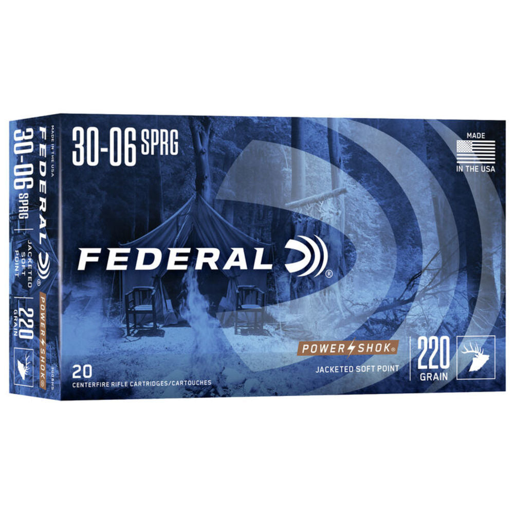 Federal .30-06 Springfield Power-Shok Soft Point 220 Grain 20/Box