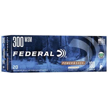 Federal .300 WSM Power-Shok Copper Hollow Point 180 Grain 20/Box