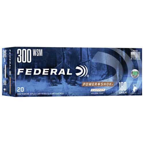 Federal .300 WSM Power-Shok Copper Hollow Point 180 Grain 20/Box