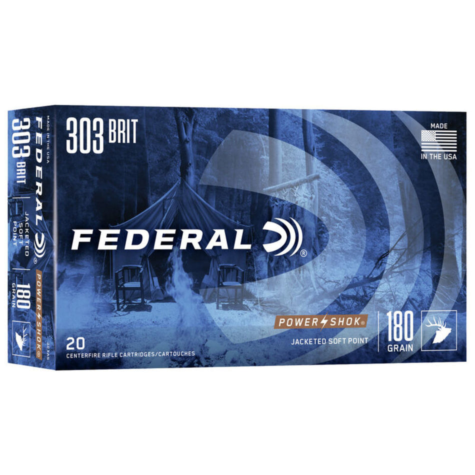 Federal .303 British Power-Shok Soft Point 180 Grain 20/Box
