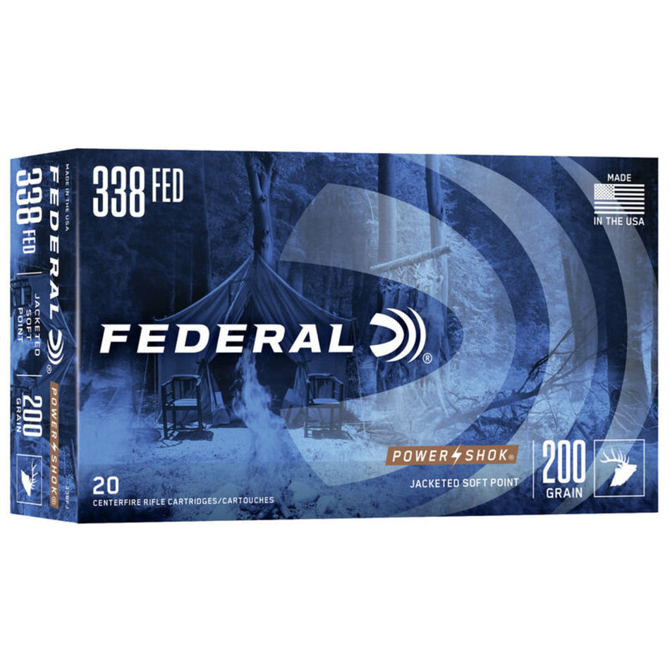 Federal .338 Federal Power-Shok Soft Point 200 Grain 20/Box