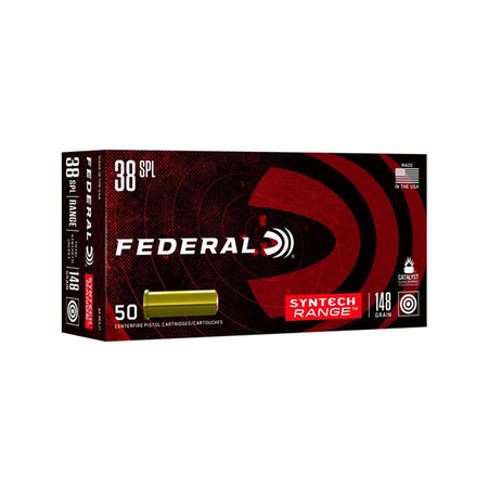 Federal .38 Special Syntech Range Synthetic Jacket Wadcutter 148 Grain 50/Box