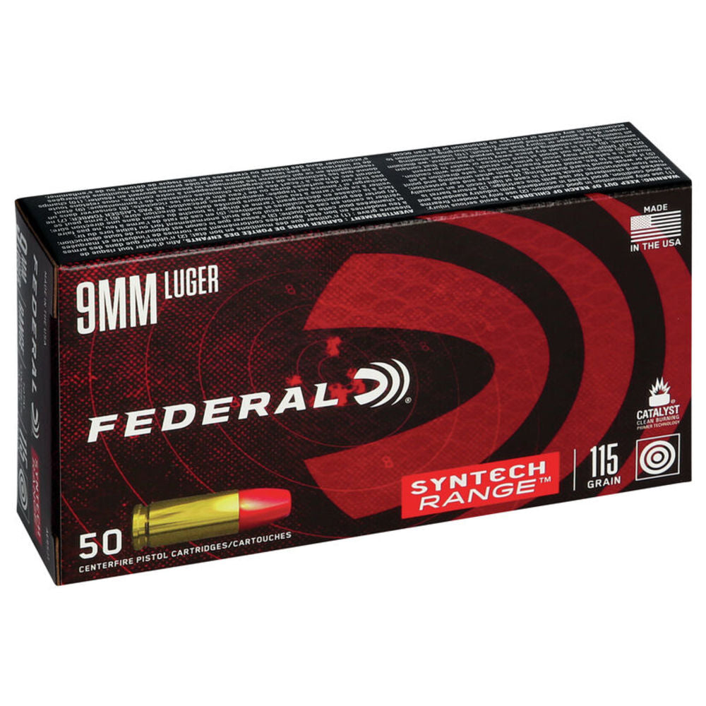Federal 9mm Luger / Parabellum Syntech Range Total Synthetic Jacket 115 Grain 50/Box [Item 8993]