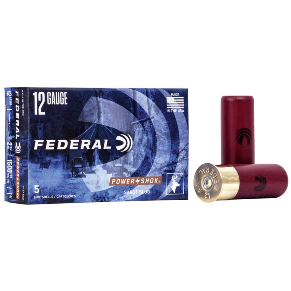 Federal 12 Gauge Power-Shok Sabot Slug Slug 1 oz 2.75 in 5/Box