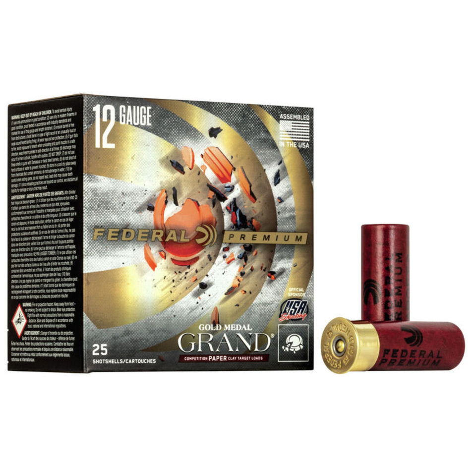 Federal 12 Gauge Premium Gold Medal Paper #7.5 1-1/8 oz 2.75 in 25/Box [Item 5109]