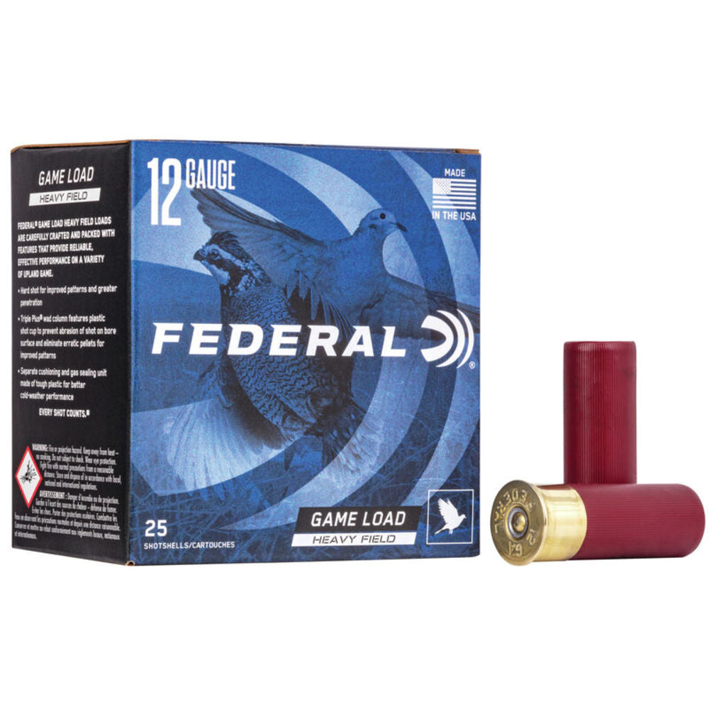 Federal 12 Gauge Game-Shok Game Load Upland Heavy Field #7.5 1-1/8 oz 2.75 in 25/Box
