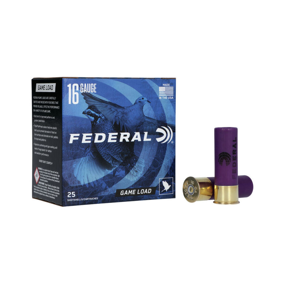 Federal 16 Gauge Game-Shok Game Load Upland #7.5 1 oz 2.75 in 25/Box