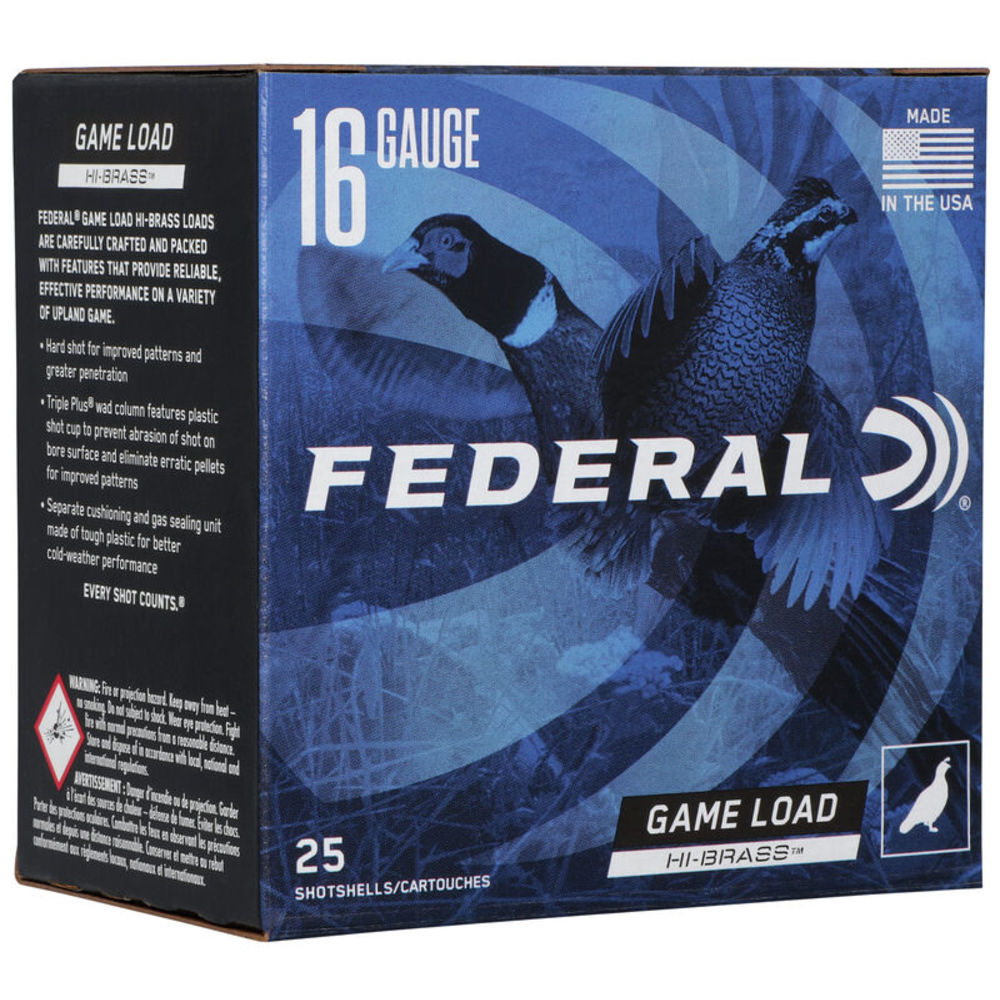 Federal 16 Gauge Game-Shok Game Load Upland High Brass #6 1-1/8 oz 2.75 in 25/Box