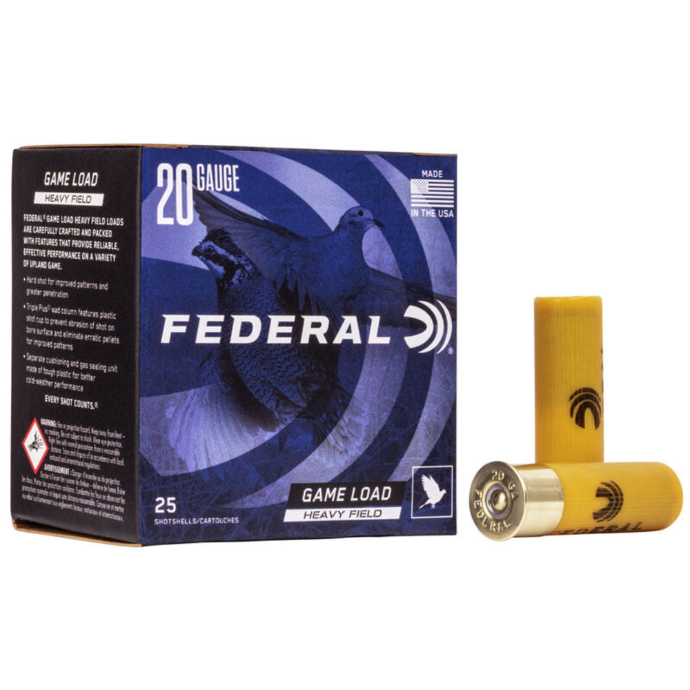 Federal 20 Gauge Game-Shok Game Load Upland Heavy Field #6 1 oz 2.75 in 25/Box [Item 5122]