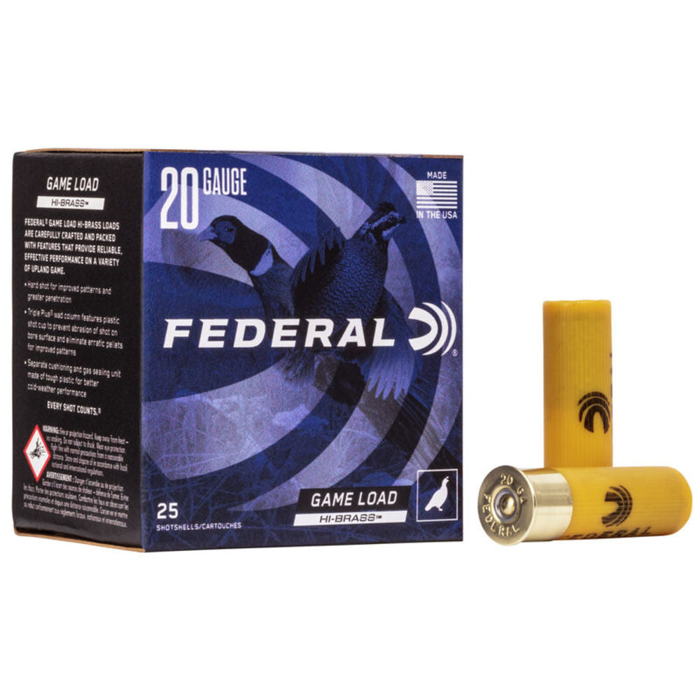 Federal 20 Gauge Game-Shok Game Load Upland High Brass #6 1 oz 2.75 in 25/Box