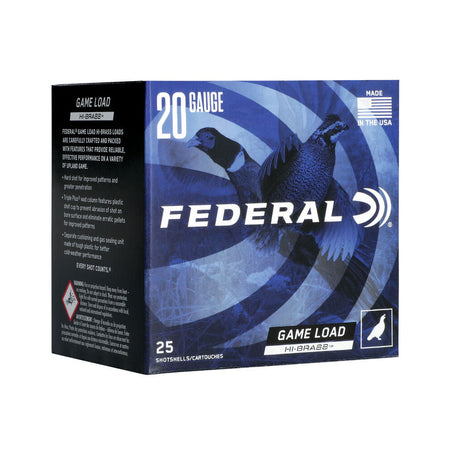 Federal 20 Gauge Game-Shok Game Load Upland High Brass #5 1-1/4 oz 3 in 25/Box