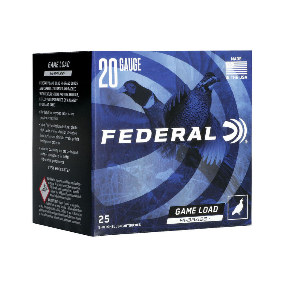 Federal 20 Gauge Game-Shok Game Load Upland High Brass #5 1-1/4 oz 3 in 25/Box
