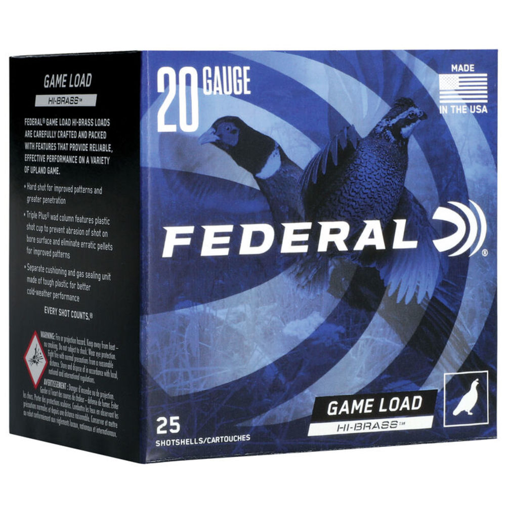 Federal 20 Gauge Game-Shok Game Load Upland High Brass #6 1-1/4 oz 3 in 25/Box