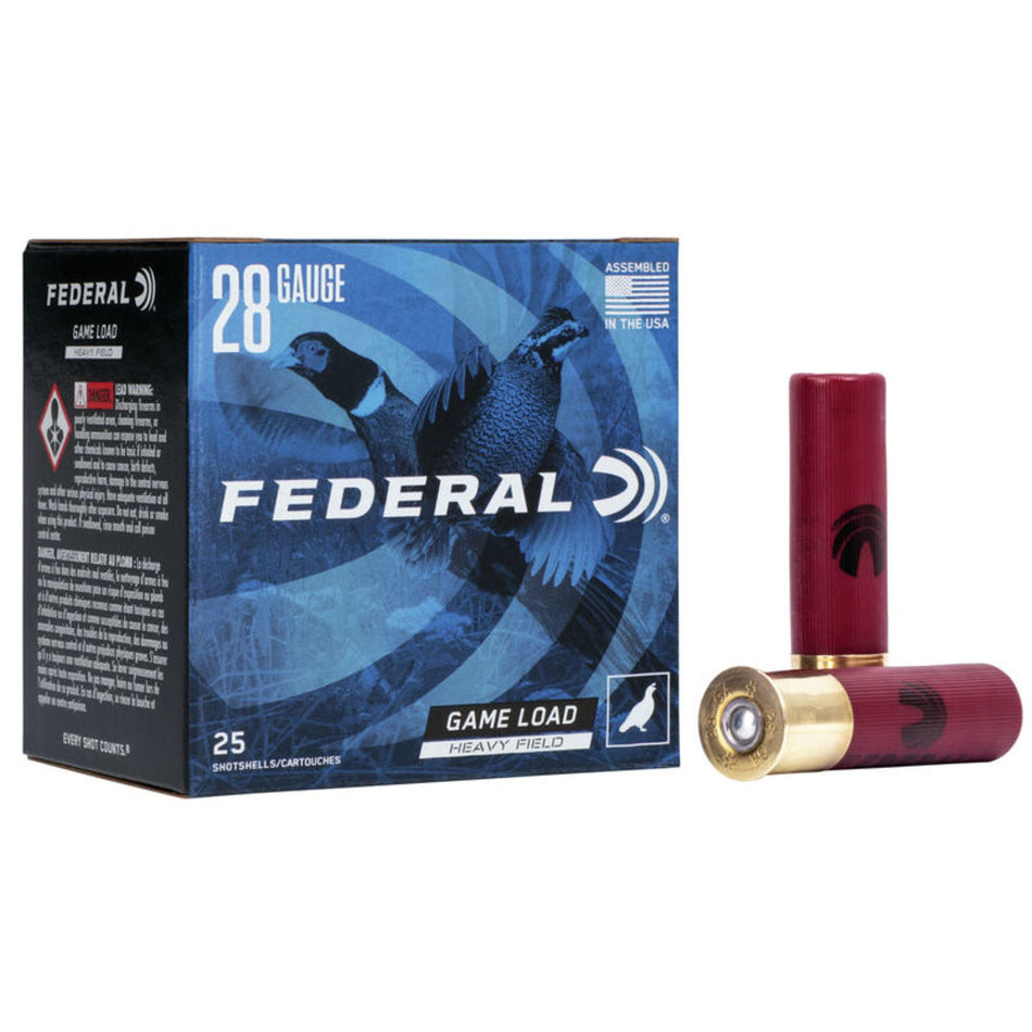 Federal 28 Gauge Game-Shok Game Load Heavy FieldUpland High Brass #6 1 oz 2.75 in 25/Box