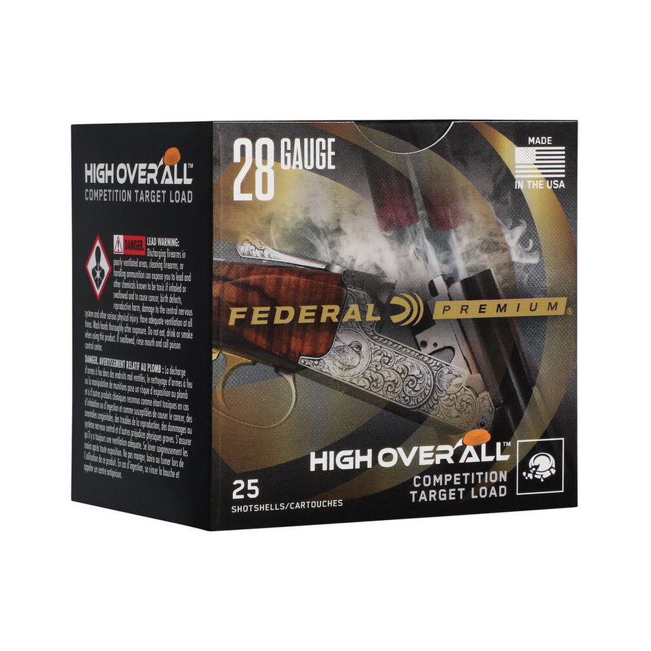 Federal 28 Gauge Premium High Over All 1250 #8 3/4 oz 2.75 in 25/Box