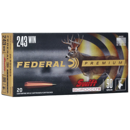 Federal .243 Winchester Swift Scirocco II Polymer Tip 90 Grain 20/Box