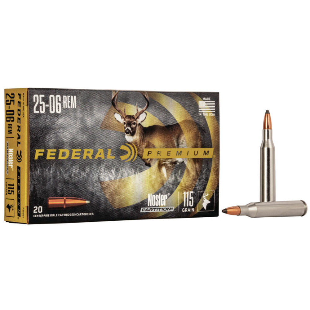 Federal .25-06 Remington Vital-Shok Nosler Partition 115 Grain 20/Box