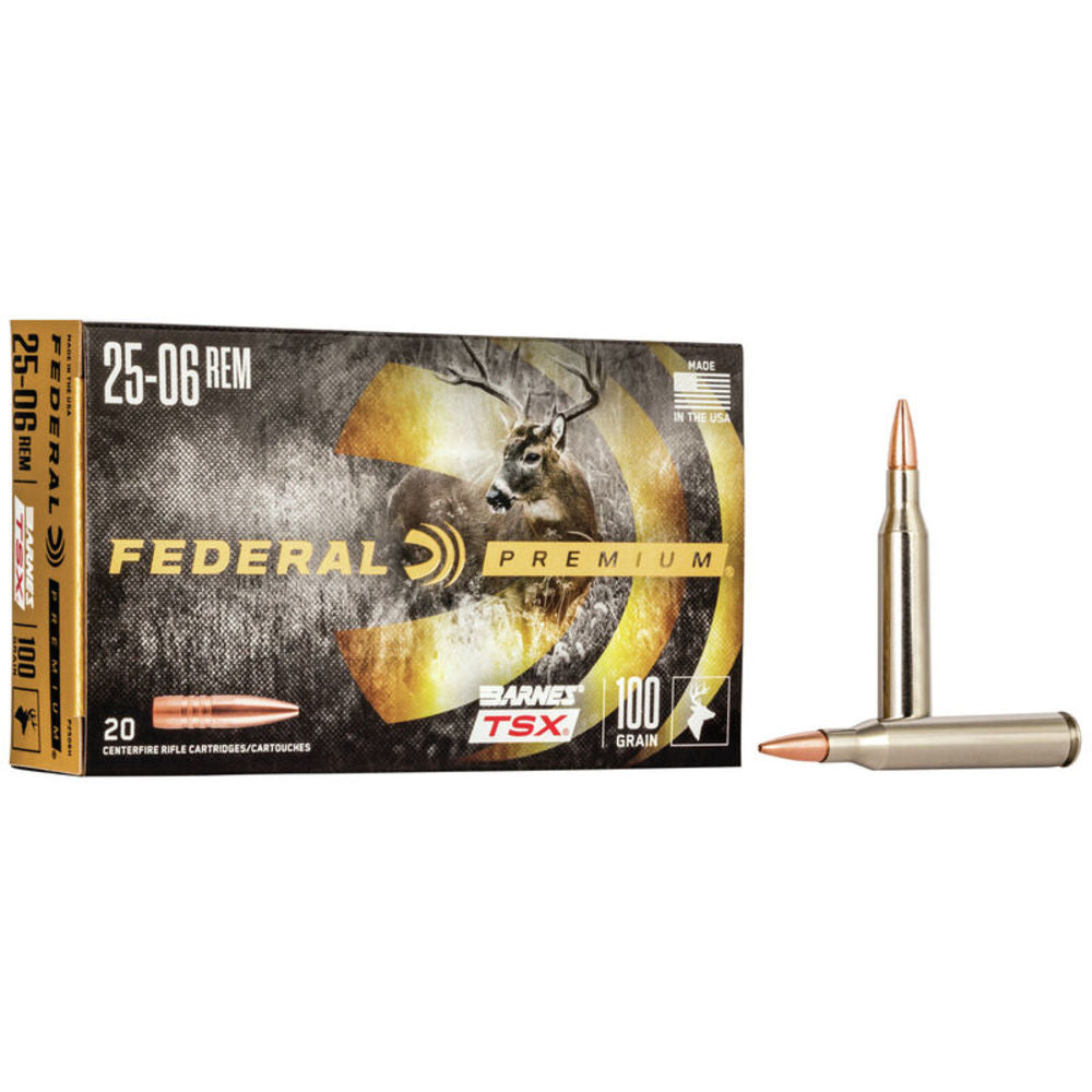 Federal .25-06 Remington Barnes TSX Copper Hollow Point 100 Grain 20/Box