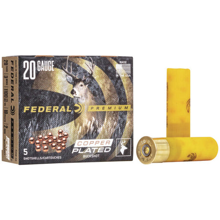 Federal 20 Gauge Premium Copper Plated Vital Shok Magnum 18 Pellets #2 Buck 1-1/4 oz 3 in 5/Box
