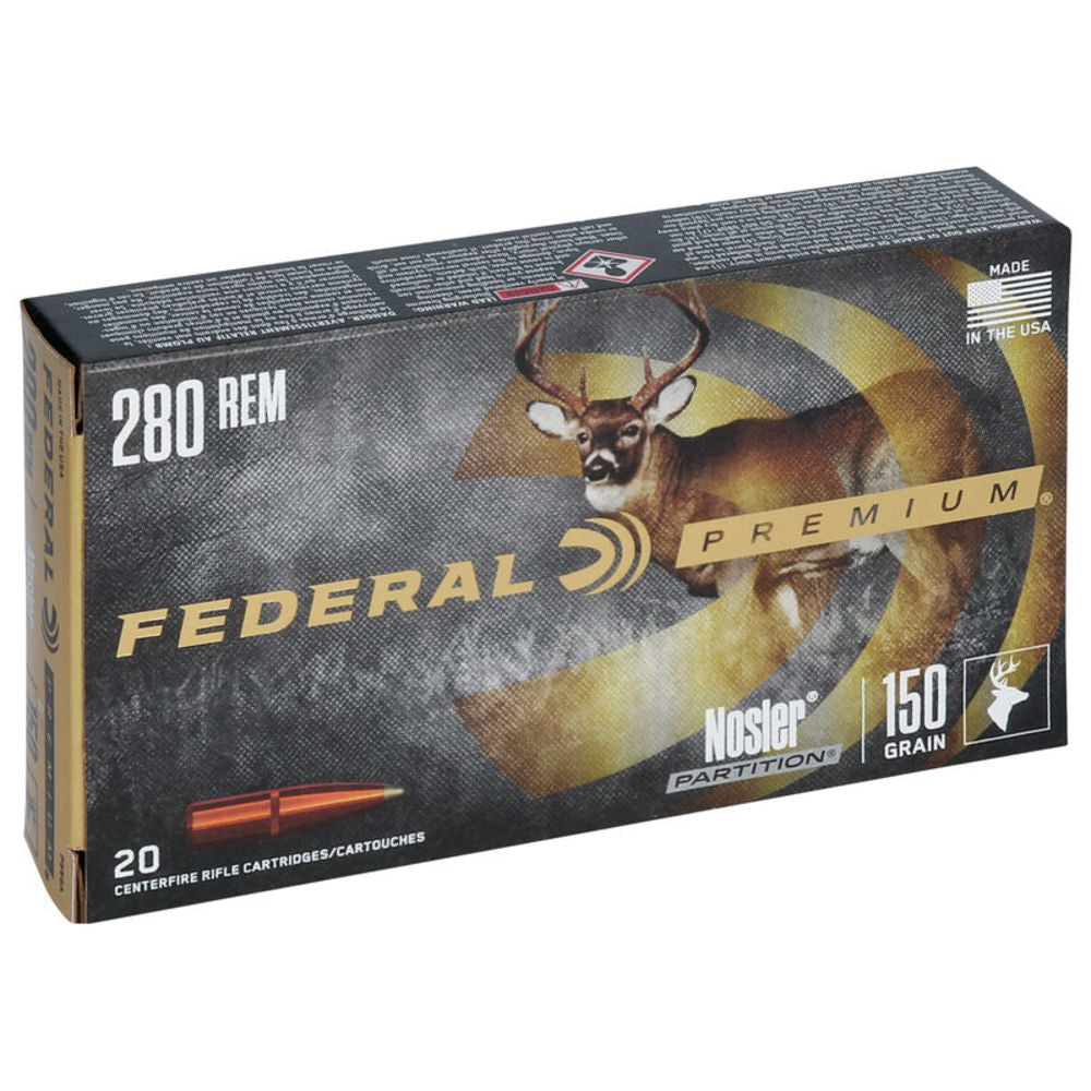 Federal .280 Remington Vital-Shok Nosler Partition 150 Grain 20/Box