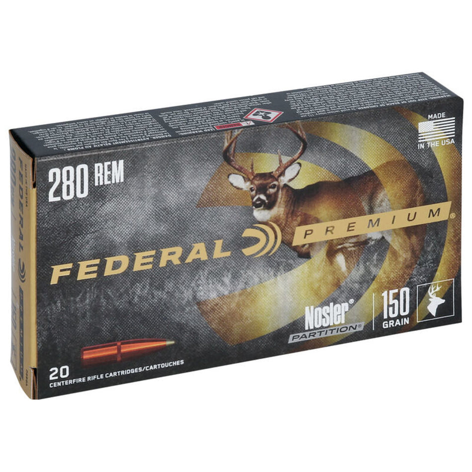 Federal .280 Remington Vital-Shok Nosler Partition 150 Grain 20/Box