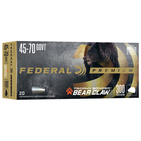 Federal .45-70 Government Vital-Shok Trophy Bonded Bear Claw 300 Grain 20/Box