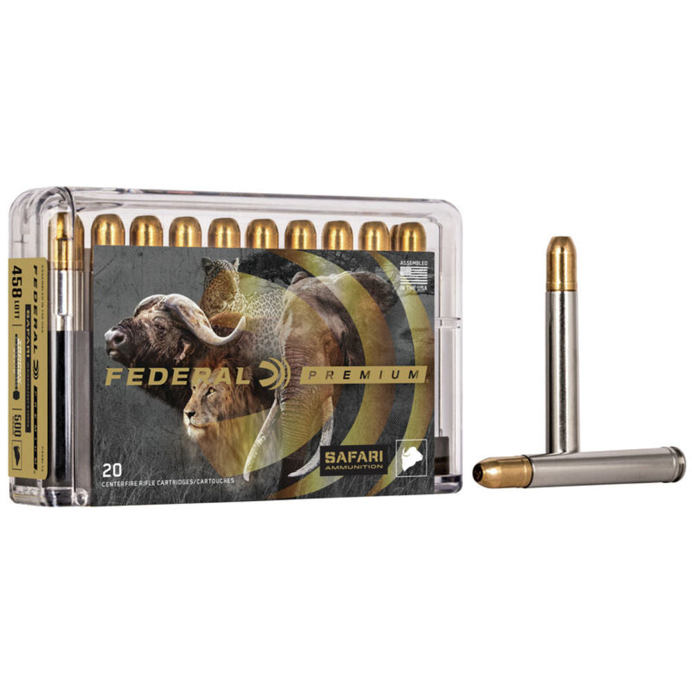Federal .458 Lott Cape-Shok Trophy Bonded Sledgehammer Solid 500 Grain 20/Box