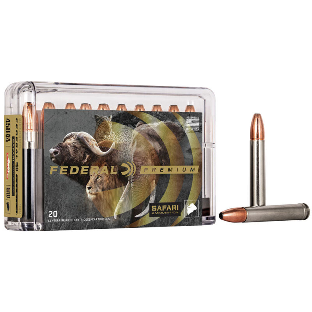 Federal .458 Winchester Mag Safari Swift A-Frame CAPE-SHOK 500 Grain 20/Box