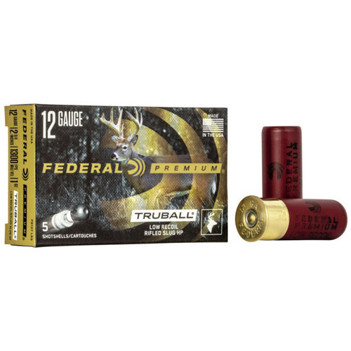 Federal 12 Gauge Premium TruBall Vital-Shok TruBall Low Recoil Rifled Slug HP Slug 1 oz 2.75 in 5/Box