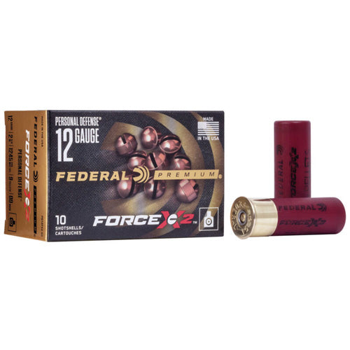 Federal 12 Gauge Premium Force X2 Personal Defense Force X2 9 Pellets 00 Buck 1-1/8 oz 2.75 in 10/Box