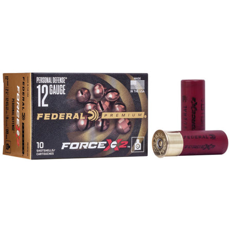 Federal 12 Gauge Premium Force X2 Personal Defense Force X2 9 Pellets 00 Buck 1-1/8 oz 2.75 in 10/Box